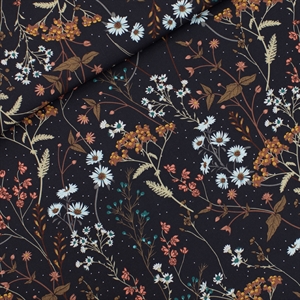 Picture of Dried Flowers - M - Viscose Rayon - Blauw Grafiet