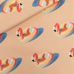 Picture of Inflatable Flamingos - M - French Terry - Perzikbeige