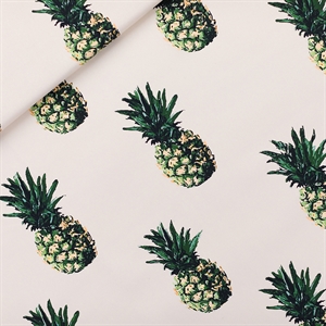 Picture of Pineapples - M - Toile de Coton Gabardine - Crème Papyrus