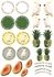 Bild von Small Cockatoos, Papaya, Pineapples for bag, keychains and garments - DTF A4 - for DIY
